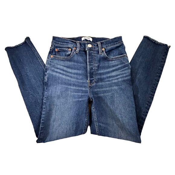 Re|Done Denim Jeans ~ size 27 ~ raw unfinished hem ~ button fly - Picture 13 of 13